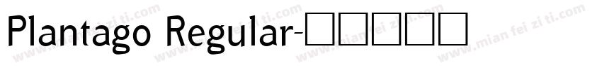 Plantago Regular字体转换